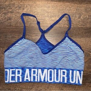 Under Armour Women's Blue and White Sports Bra